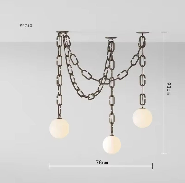Modern Chain Globe Pendant Light