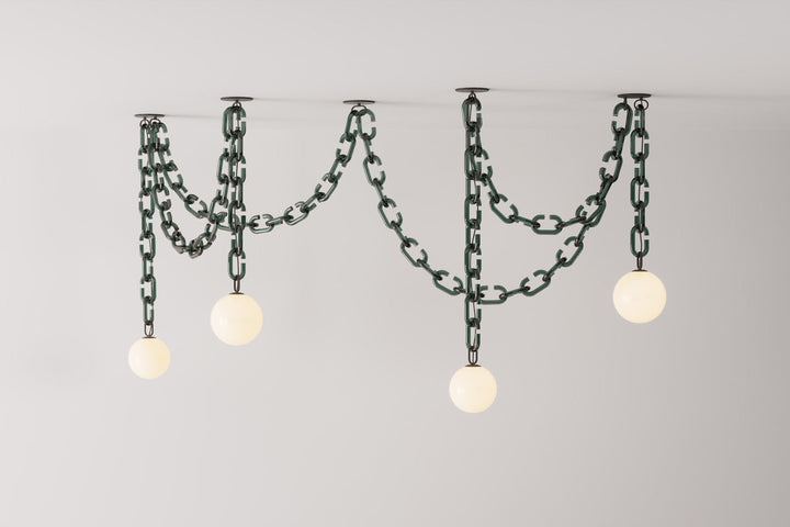 Modern Chain Globe Pendant Light