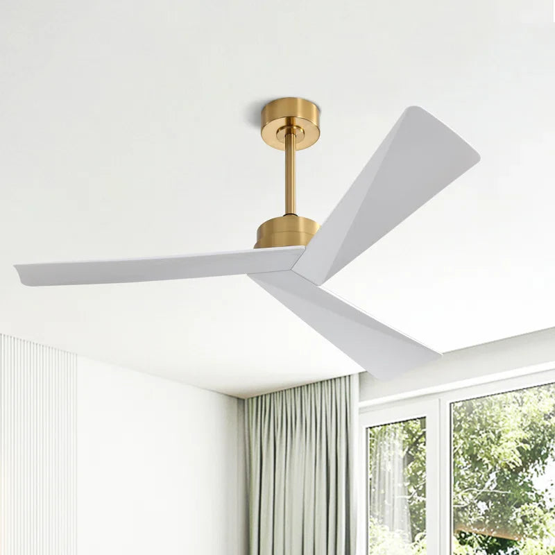 Modern Ceiling Fan with White Blades and Gold Finish