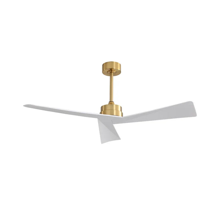 Modern Ceiling Fan with White Blades and Gold Finish