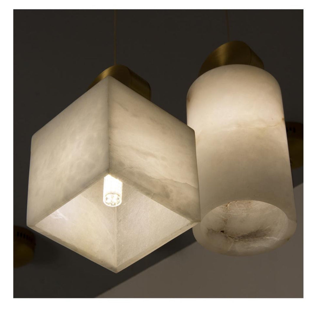 Spanish Marble Pendant Lights - Cylinder & Cube