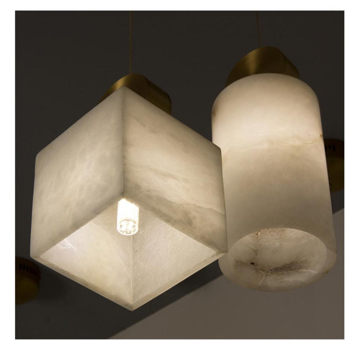 Spanish Marble Pendant Lights - Cylinder & Cube