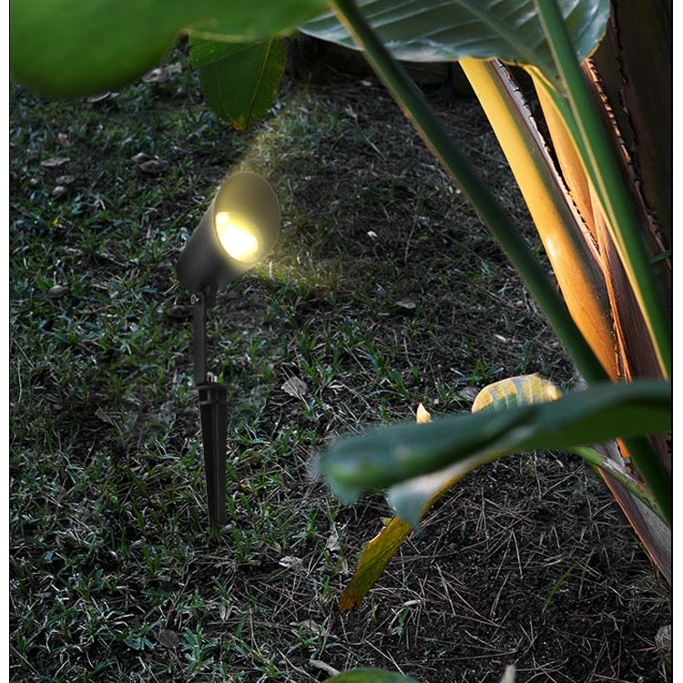 Modern Black LED Spike Spotlights - Outdoor Garden Lighting