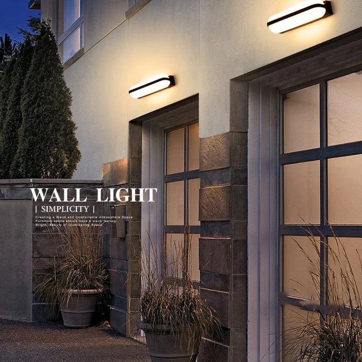 Modern Black LED Outdoor Wall Lamp - Durable Design