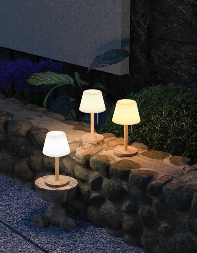 Wooden Rechargeable Table Lamp