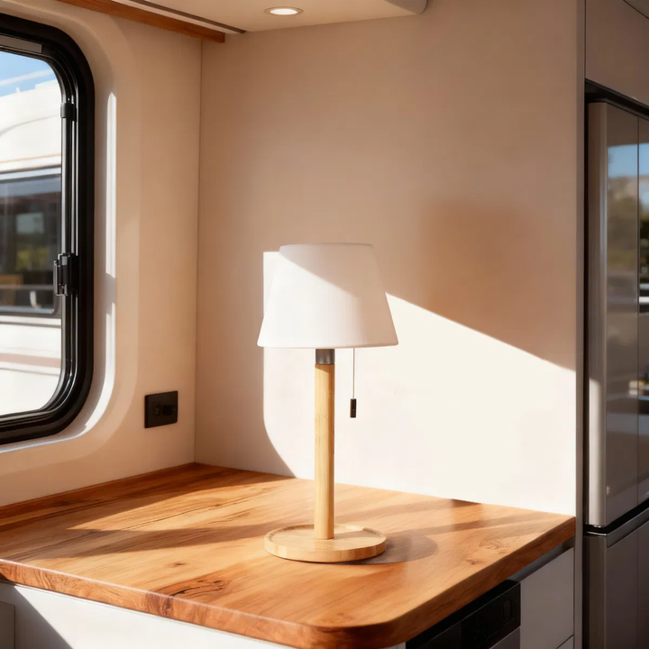 Wooden Rechargeable Table Lamp