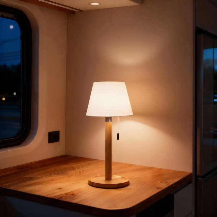 Wooden Rechargeable Table Lamp