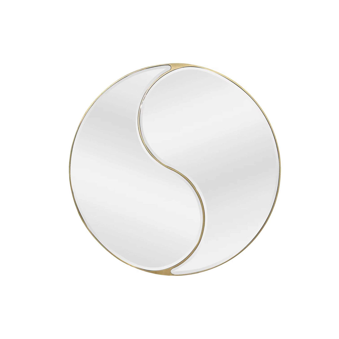 Yin Yang Decorative Wall Mirror with Black Frame
