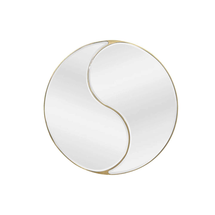 Yin Yang Decorative Wall Mirror with Black Frame