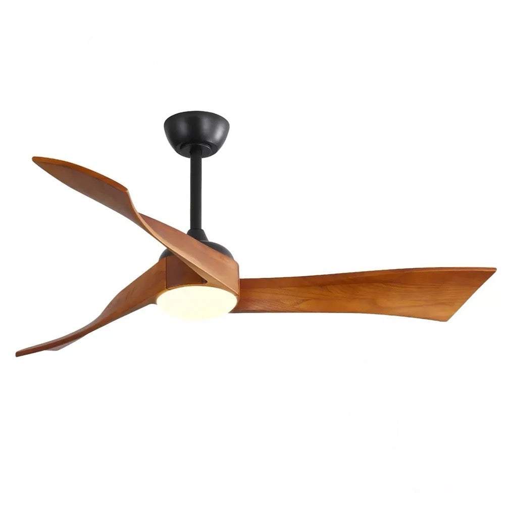 Contemporary Ceiling FanContemporary Ceiling Fan with Rich Wooden Blades and LED LightAdd a touch of warmth and style to your space with this contemporary ceiling fan, featuring elegantly curved rich wooden blades and an integrated LED light. Ideal foCeiling FansWadi Home