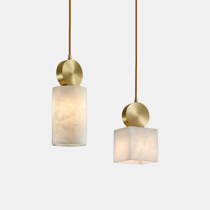 Spanish Marble Pendant Lights - Cylinder & Cube