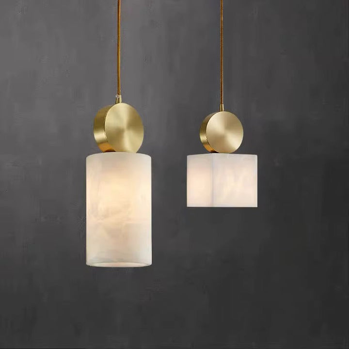 Spanish Marble Pendant Lights - Cylinder & Cube