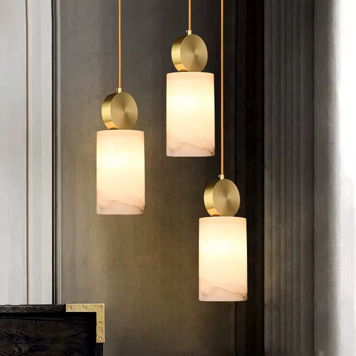 Spanish Marble Pendant Lights - Cylinder & Cube