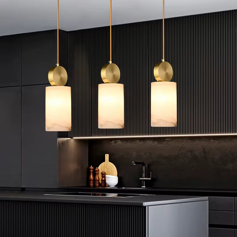 Spanish Marble Pendant Lights - Cylinder & Cube