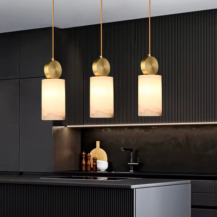 Spanish Marble Pendant Lights - Cylinder & Cube