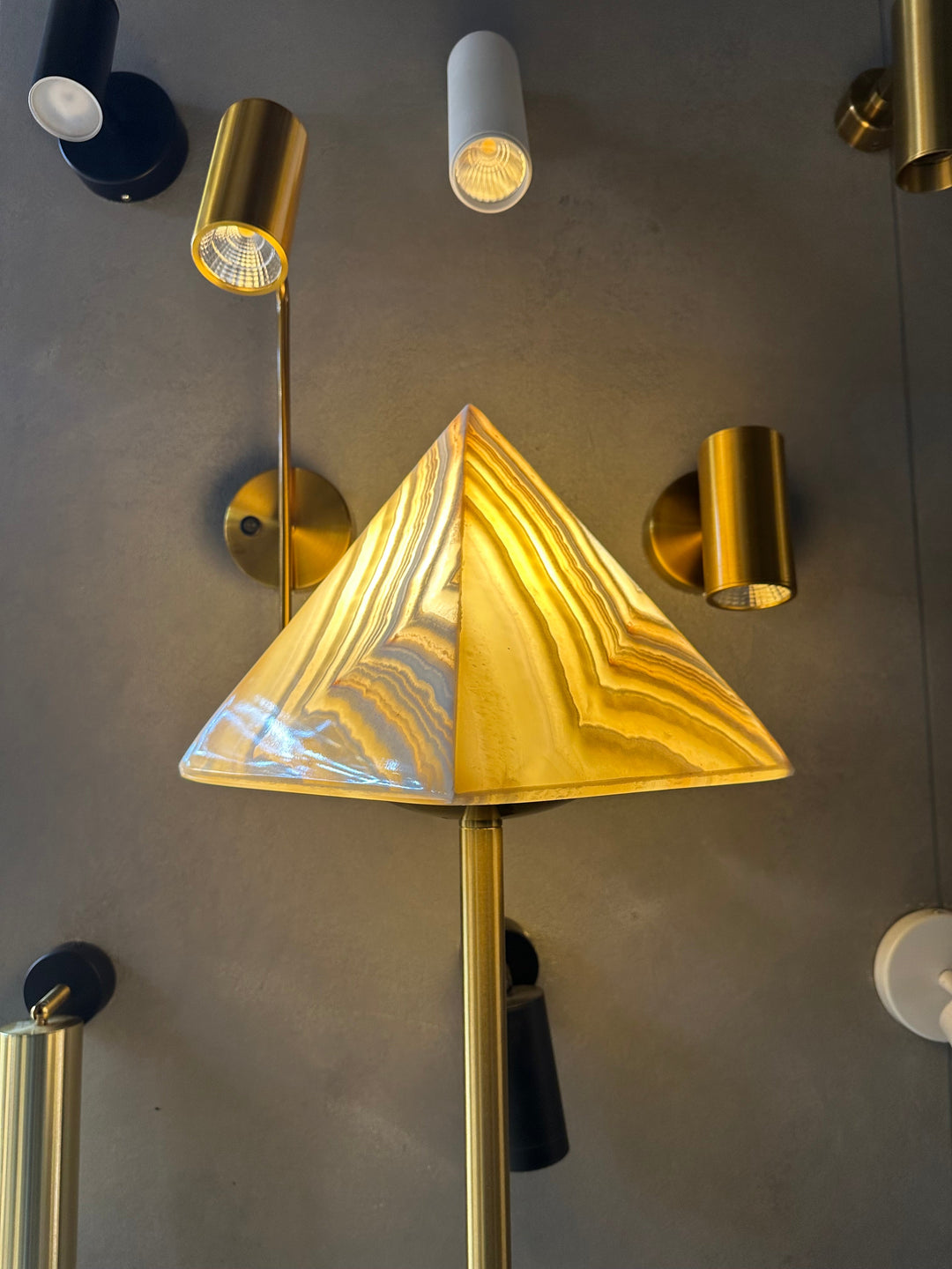 Modern Pyramid Shade Floor Lamp