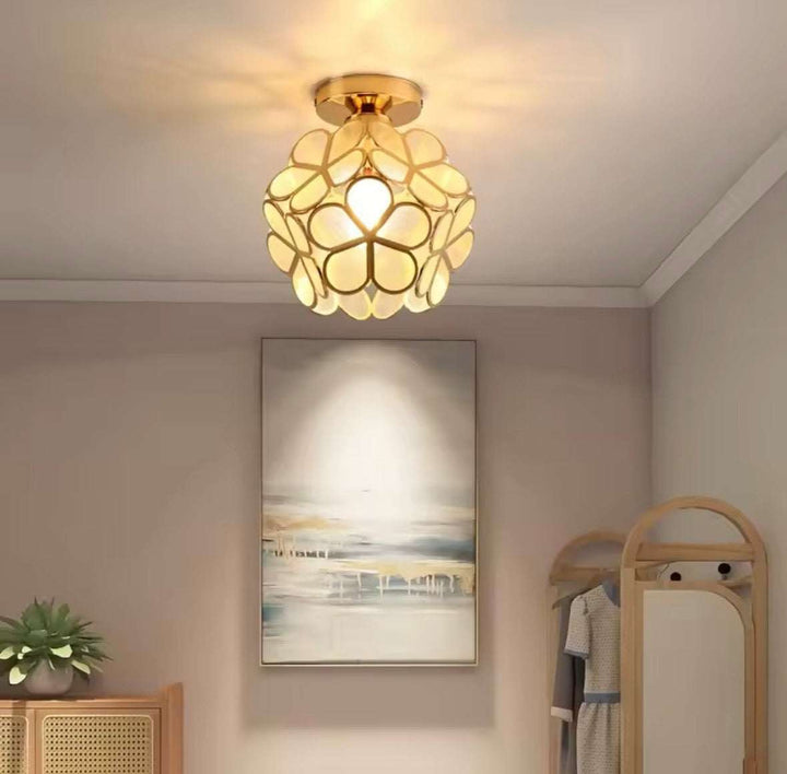 Modern Floral Glass Ceiling Light