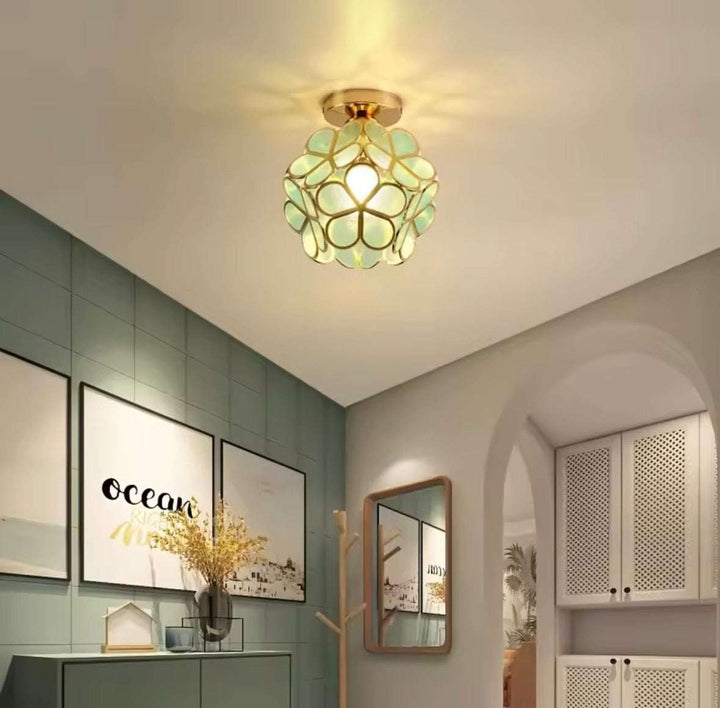 Modern Floral Glass Ceiling Light