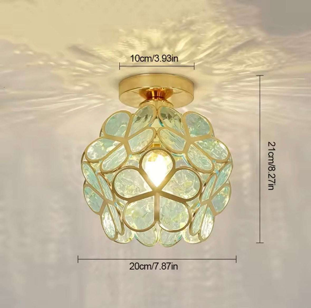Modern Floral Glass Ceiling Light