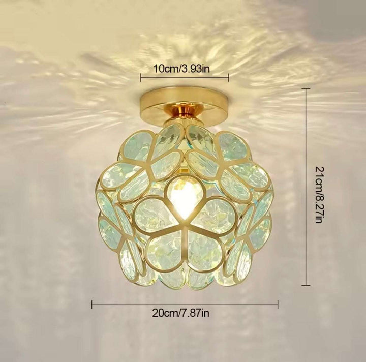 Modern Floral Glass Ceiling Light