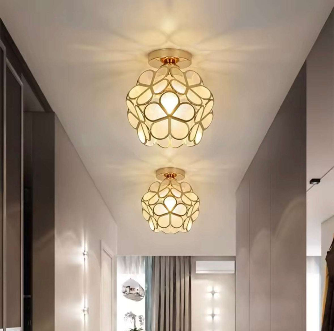 Modern Floral Glass Ceiling Light