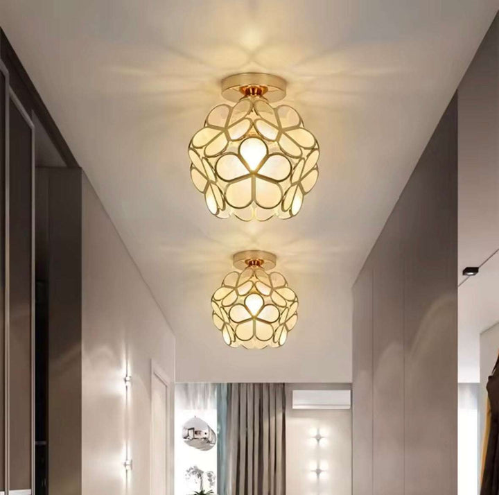 Modern Floral Glass Ceiling Light