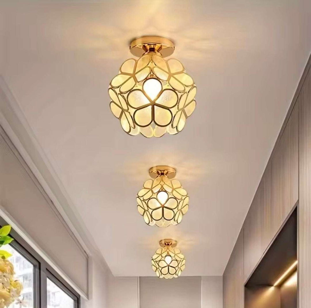 Modern Floral Glass Ceiling Light