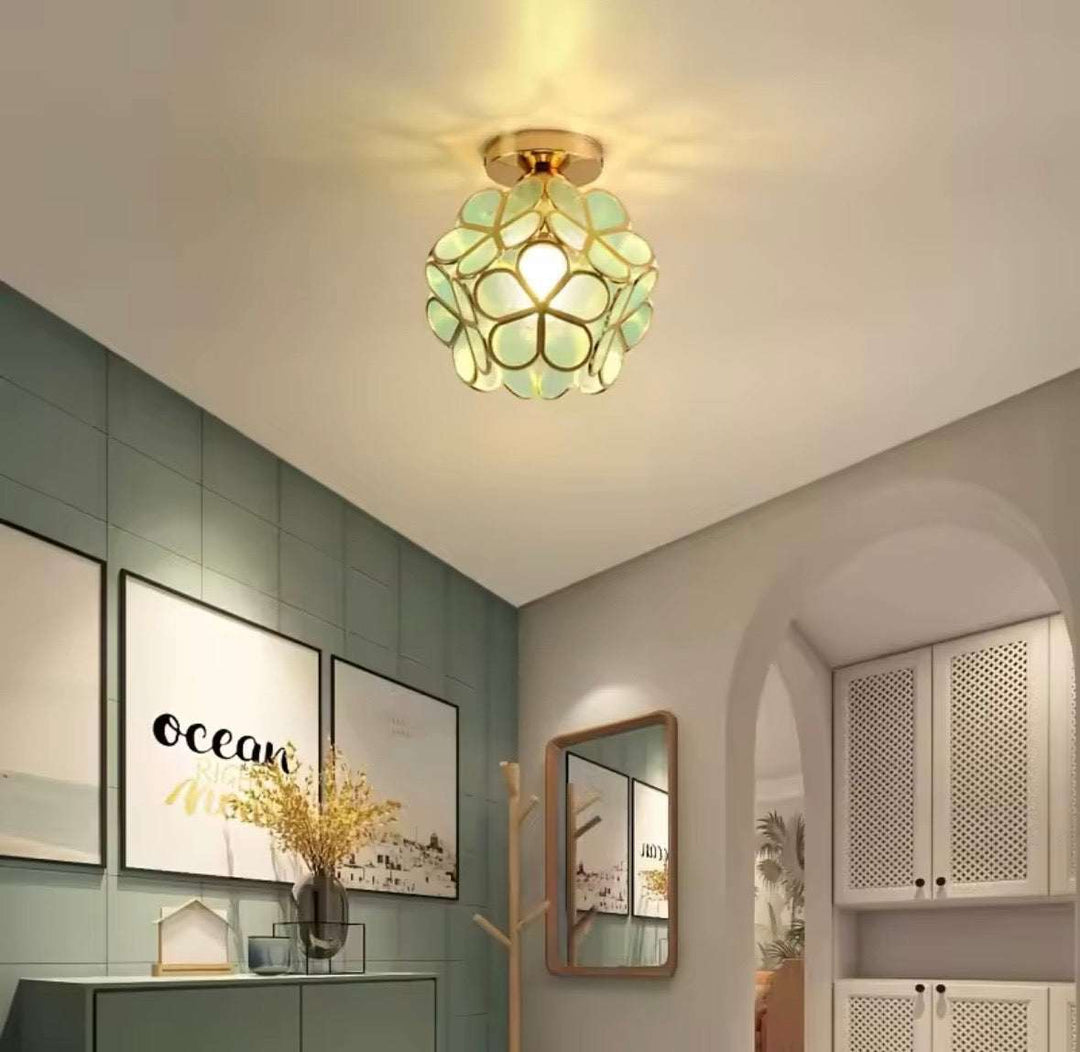 Modern Floral Glass Ceiling Light