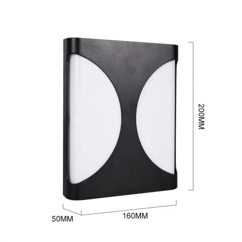 Set of Modern Black and White LED Outdoor Wall Lights