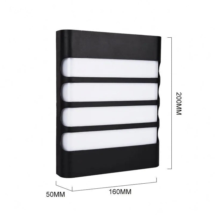 Set of Modern Black and White LED Outdoor Wall Lights