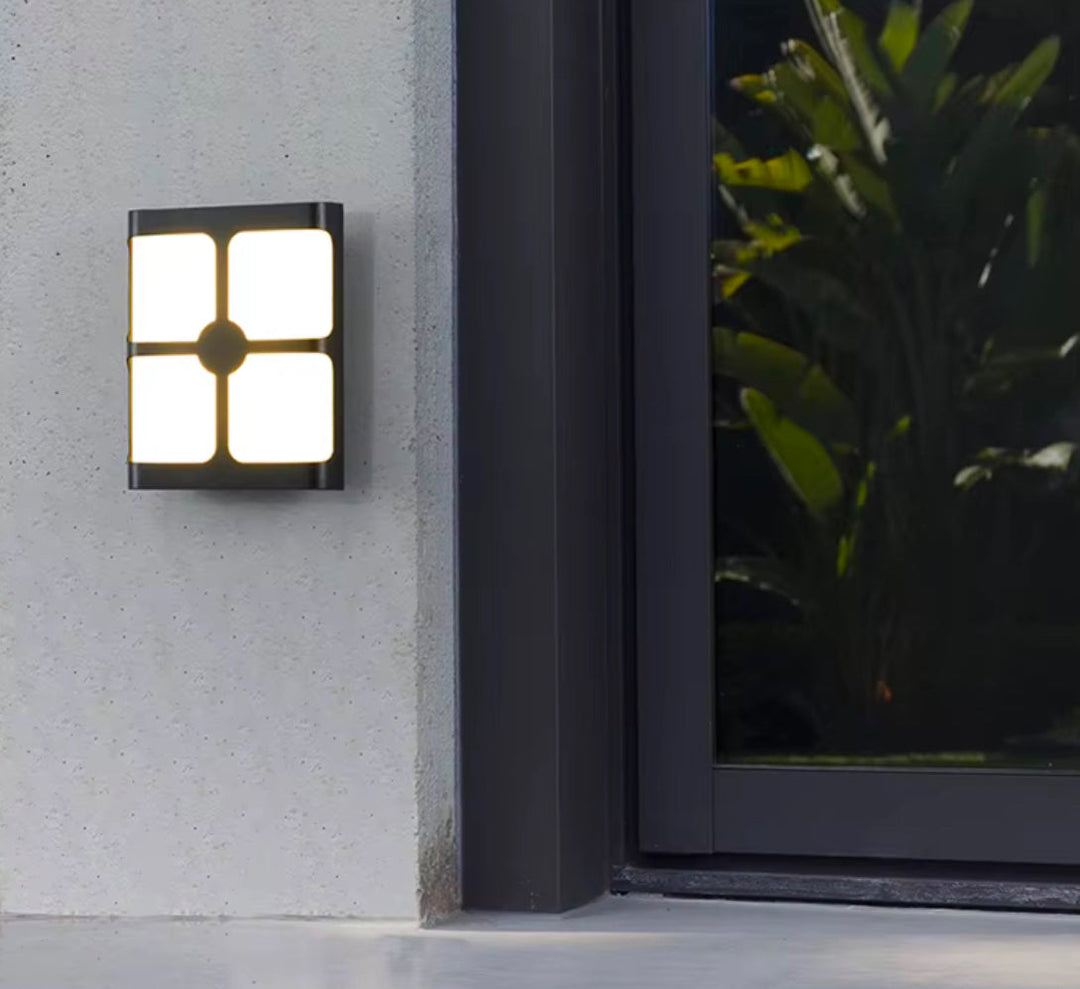 Set of Modern Black and White LED Outdoor Wall Lights