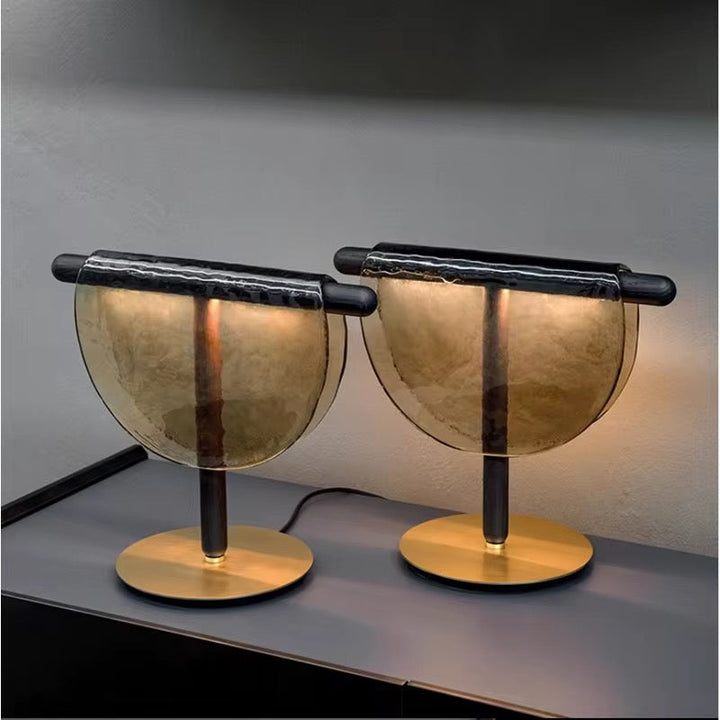 Modern Gold Disc Table Lamp