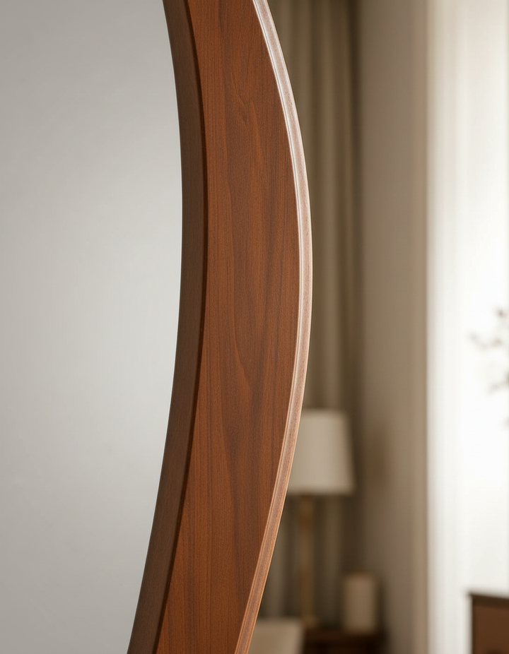 Mirror with Wooden Frame - Stand or Hang 180x80