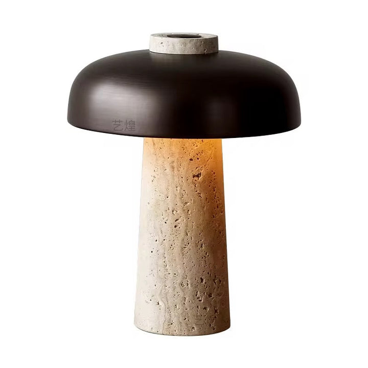 Stone Base Mushroom Table Lamp