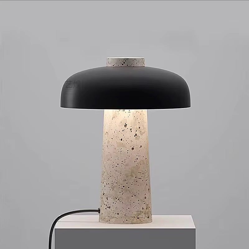 Stone Base Mushroom Table Lamp