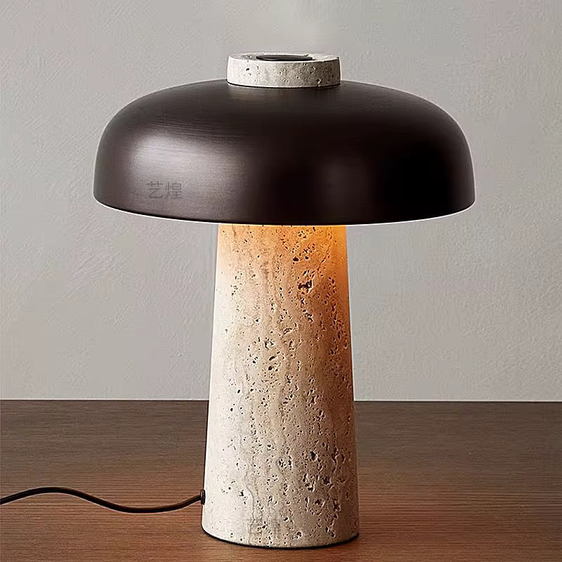 Stone Base Mushroom Table Lamp