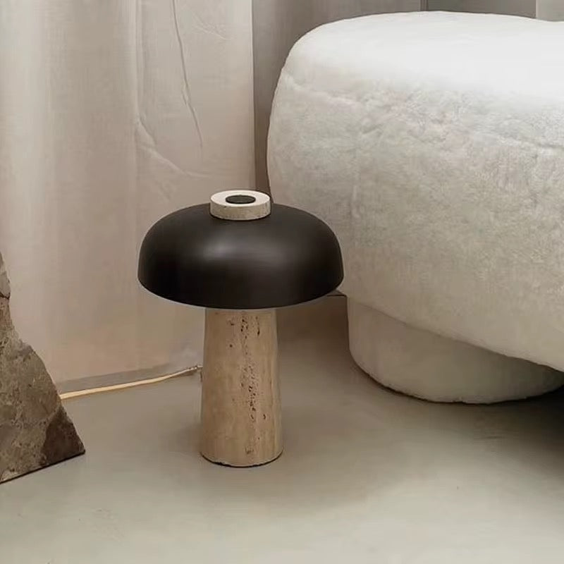 Stone Base Mushroom Table Lamp