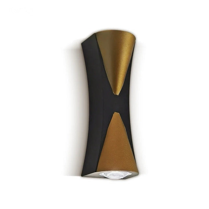 Modern Black and Gold Wall Light - Curved Artistic Design