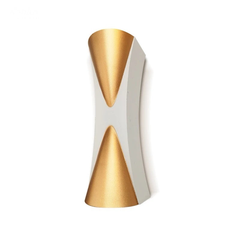 Modern Black and Gold Wall Light - Curved Artistic Design