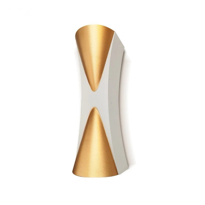 Modern Black and Gold Wall Light - Curved Artistic Design