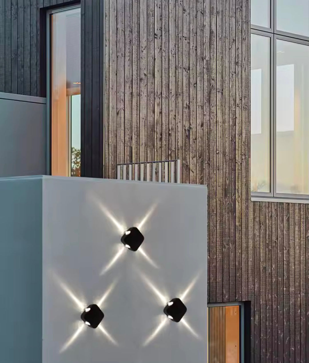 Outdoor LED Wall Light - Modern Diamond Glow Design