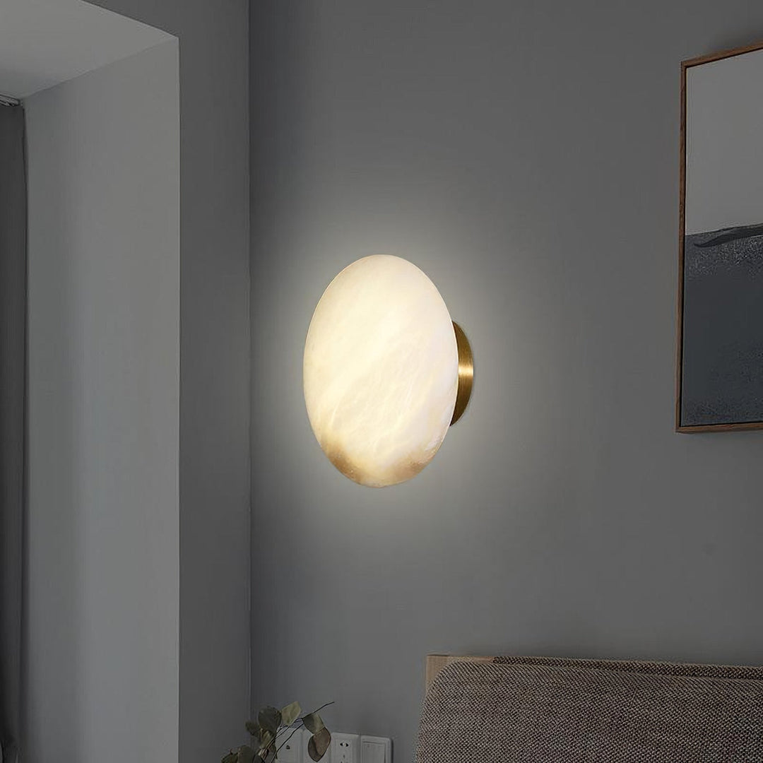 Modern Marble-Effect Wall Light
