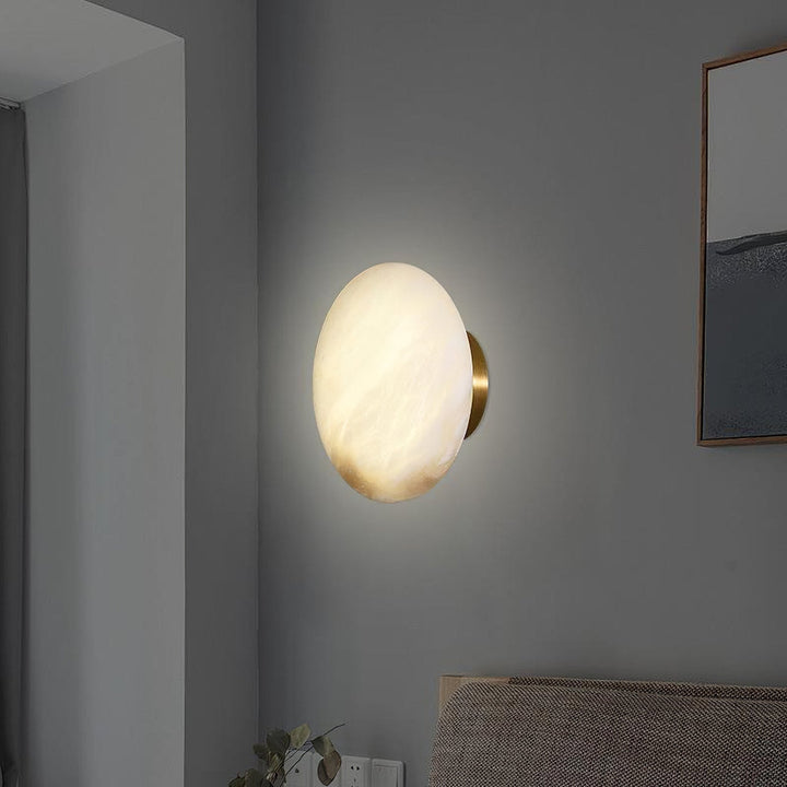 Modern Marble-Effect Wall Light