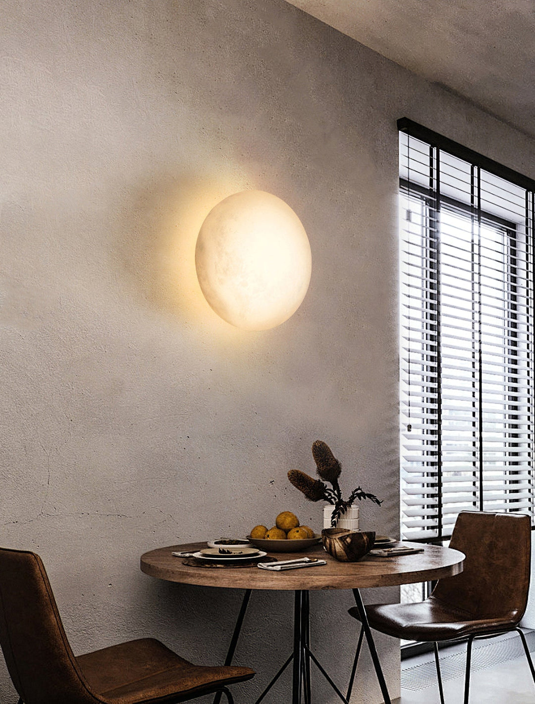 Modern Marble-Effect Wall Light