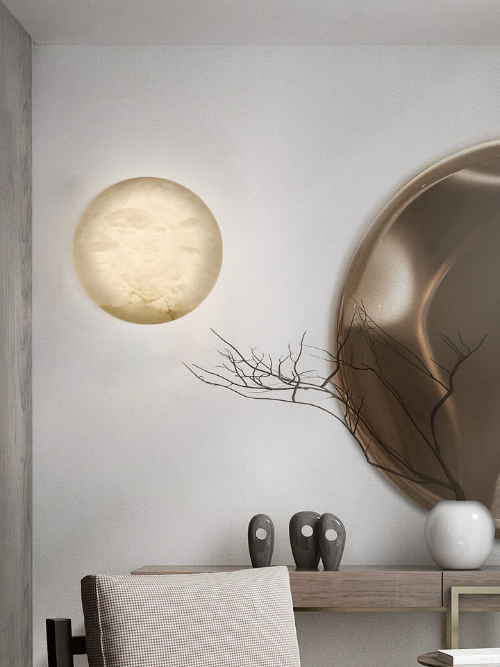 Modern Marble-Effect Wall Light