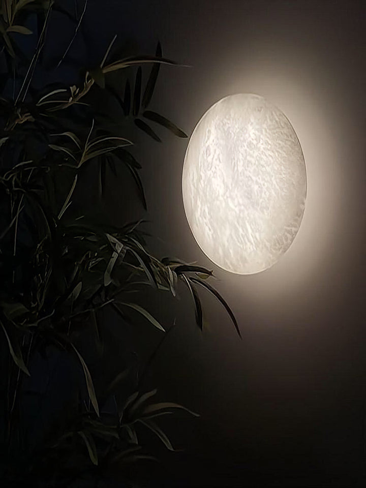 Modern Marble-Effect Wall Light