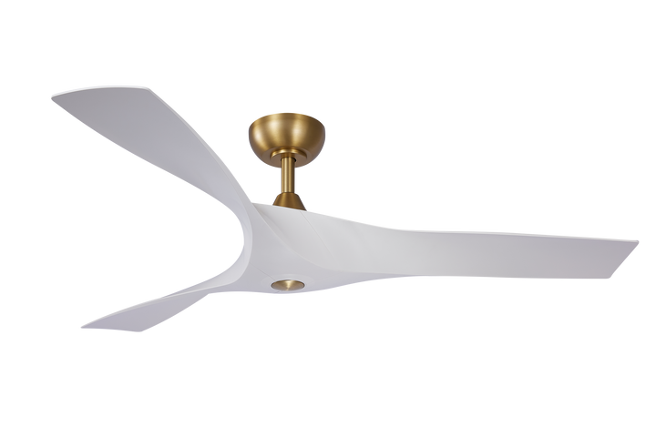 Elegant Ceiling Fan with White Blades and Gold Finish