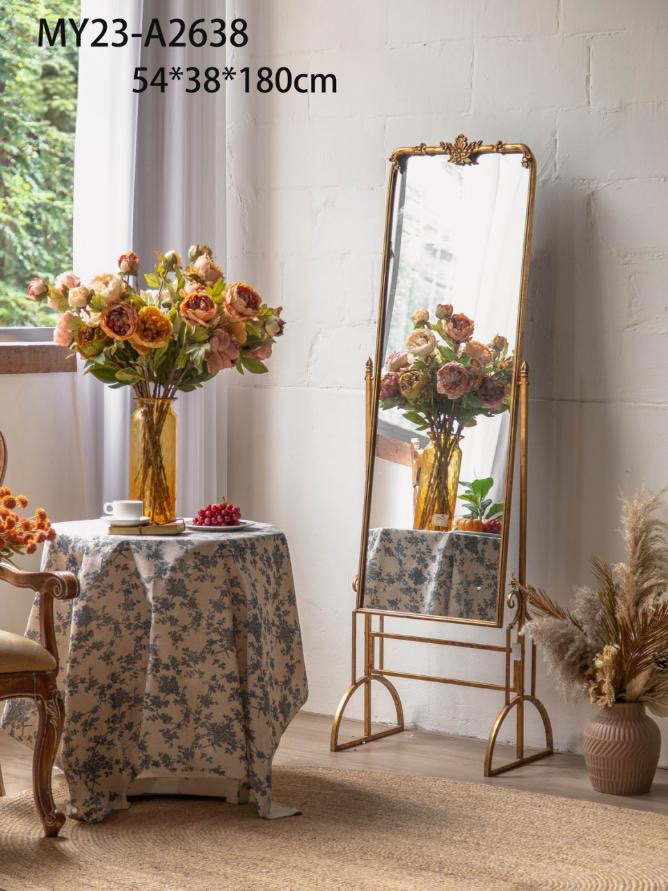 Elegant Gold Standing Mirror