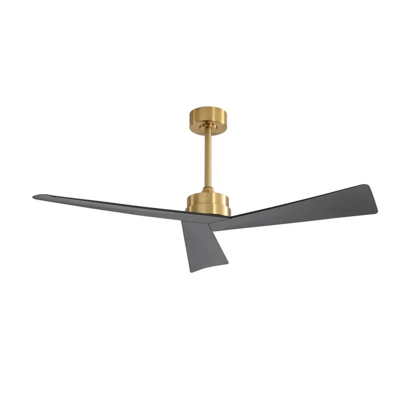 Contemporary Black and Gold Ceiling Fan with Modern Blades