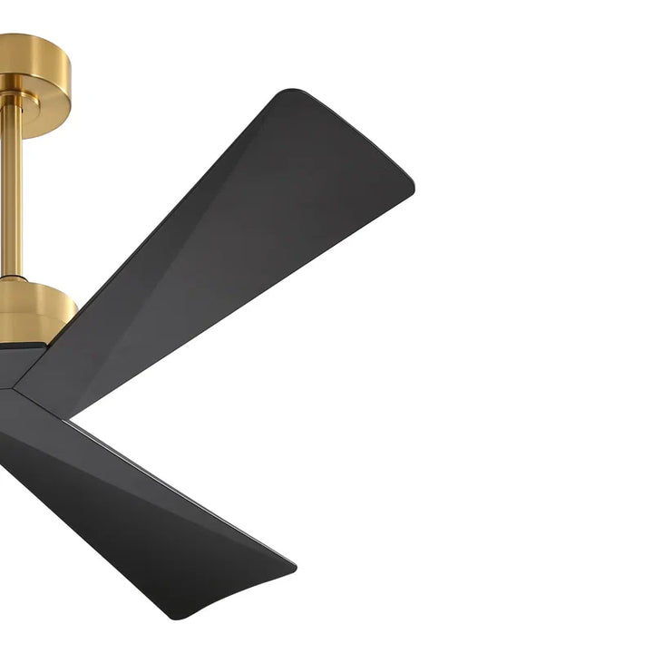 Contemporary Black and Gold Ceiling Fan with Modern Blades